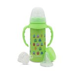 LuvLap 4 in 1 Slim Neck Baby Bottle Cum Sipper Green