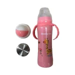 Chinmay Kids Thermal Insulation Stainless Steel Baby Feeding Bottle for New-Born/Toddler – Pink (240 ml)