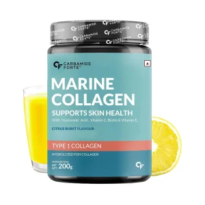 Carbamide Forte Marine Collagen Powder for Skin Health (Citrus Burst Flavour) 200g