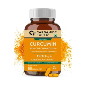 Carbamide Forte Curcumin, Ginger Extract, Piperine Tablets for Men and Women (60 Tablets)