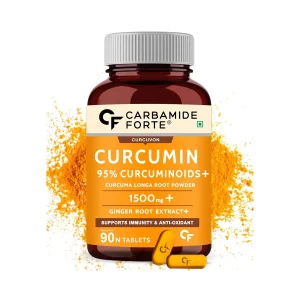 Carbamide Forte Curcumin, Ginger Extract, Piperine Tablets for Men and Women (90 Tablets)