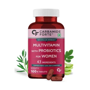 Carbamide Forte Multivitamin With Probiotics Tablets for Women Energy, Skin, Hair and Digestion (100 Tablets)