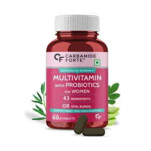 Carbamide Forte Multivitamin With Probiotics Tablets for Women Energy, Skin, Hair and Digestion (60 Tablets)