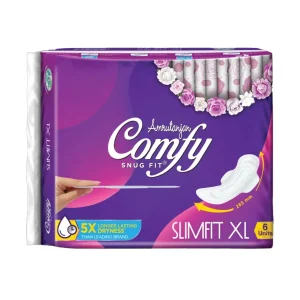 Amrutanjan Comfy Snug Fit Sanitary Pads Slimfit XL (6 Pads)