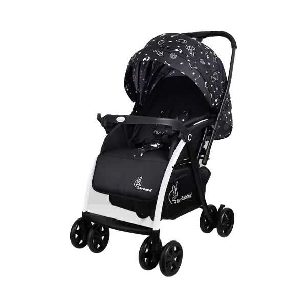R for Rabbit Sugar Pop Baby Stroller from 0 - 3 Years (Galaxy Black)