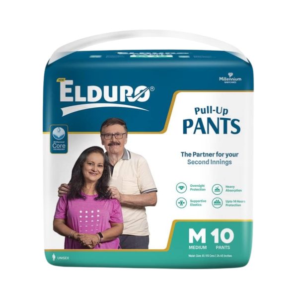 Elduro Premium Pull Up Pants Diapers Medium 24 to 45 Inches - 10 Diapers Elduro Premium Pull Up Pants Diapers Medium 24 to 45 Inches - 10 Diapers