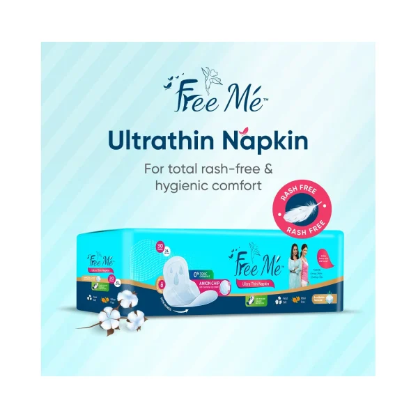 Free Me Premium Comfy Soft Sanitary Napkins with Disposal Cover