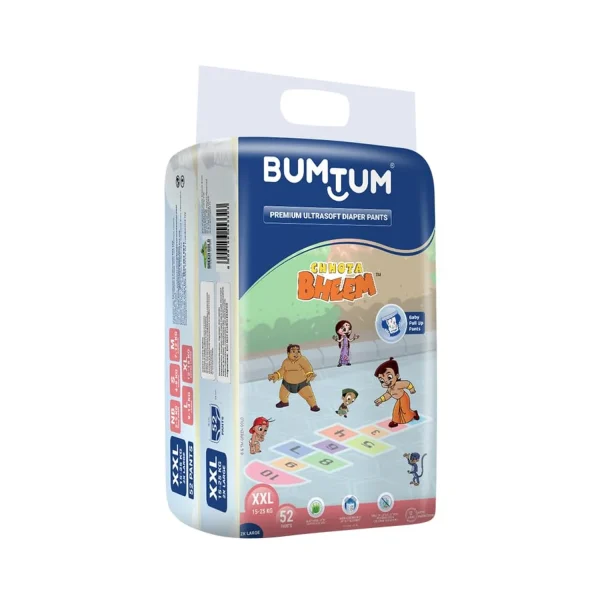 Bumtum Chota Bheem Ultrasoft Baby Diaper Pants (52 Diapers)