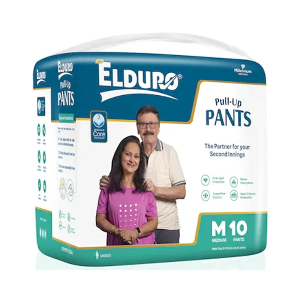 Elduro Premium Pull-Up Pants Diapers Medium (10 Diapers)