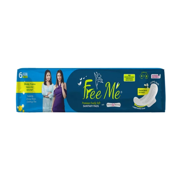 Free Me Premium Comfy Soft Sanitary Napkins with Disposal Cover XL (6 Pads)