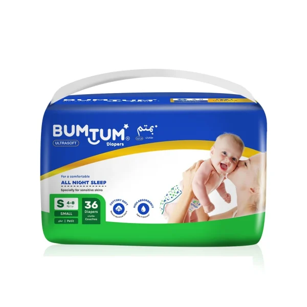 Bumtum Ultrasoft Baby Diaper Tape - Small (36 Diapers)