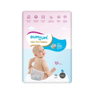 Bumtum Ultra Slim UV Protected Diaper Pants - XXL (16 Diapers)