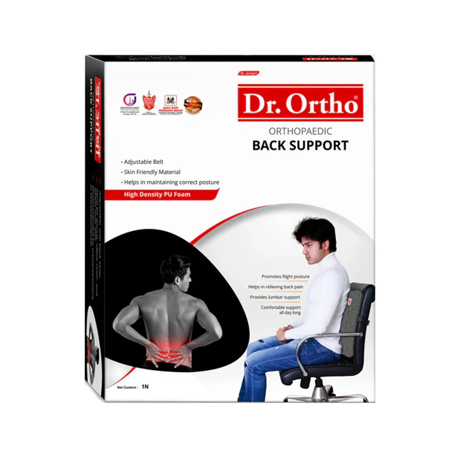 Dr. Ortho Back Support PU Foam Cureka Online Health Care Products Shop