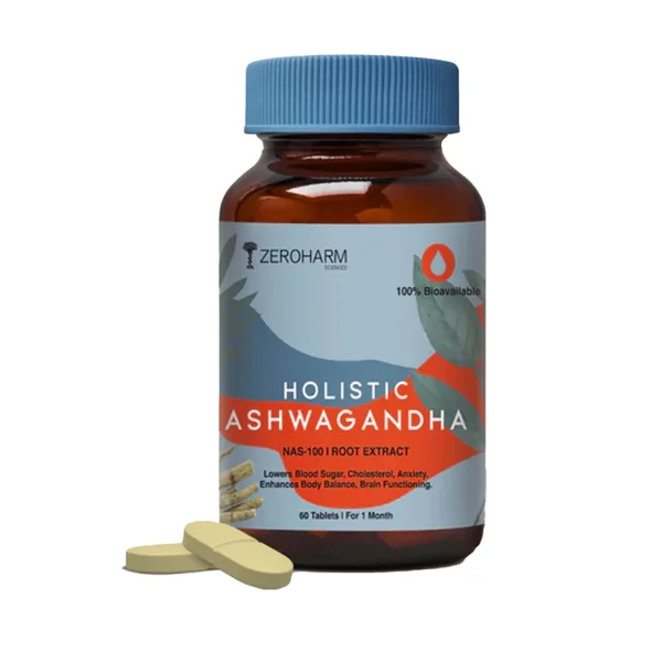 Zeroharm Sciences Holistic Ashwagandha Tablet - 60 Tablets Zeroharm Sciences Holistic Ashwagandha Tablet - 60 Tablets