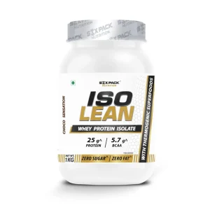 Six Pack Nutrition Iso Lean Whey Protein Powder Choco Sensation Flavour 1kg