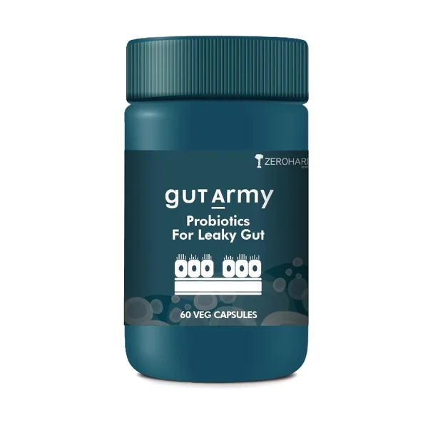 Zeroharm Gut Army –Probiotics For Leaky Gut (60 Veg Capsules)