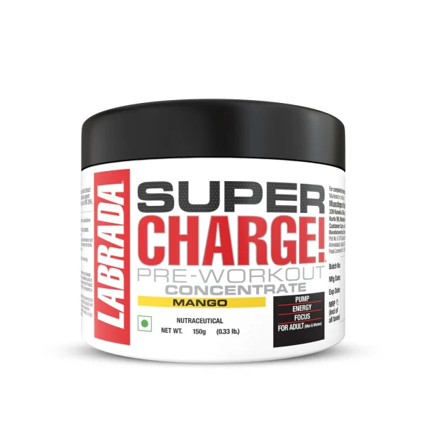 Labrada Super Charge Pre- Workout Concentrate Powder (Mango) 150g
