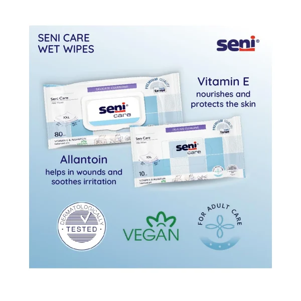 Seni Wet Wipes 80 Pieces - Cureka