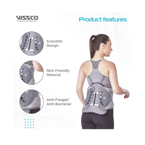 features of Vissco Flexi Lacepull LS belt Regular with Moulding