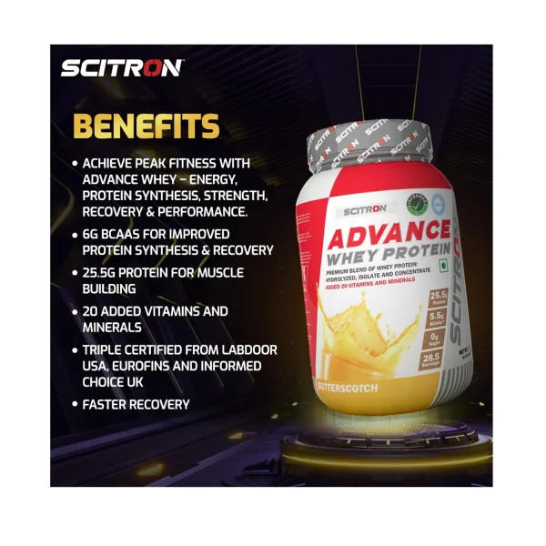 benefits of Scitron Advance Whey Protein Powder