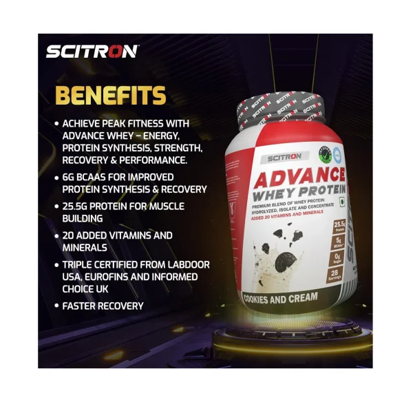 benefits Scitron Advance Whey Protein Powder