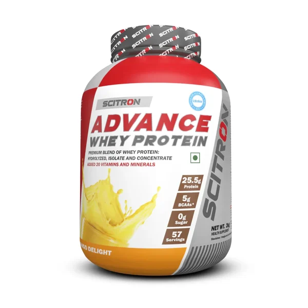 Scitron Advance Whey Protein Powder 57 Servings - 2kg (Mango Delight Flavour)