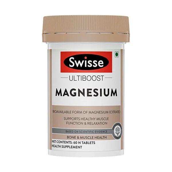 Swisse Magnesium Tablet – Supports Immunity, Anxiety Relief & Muscle Health – 60 Tablets