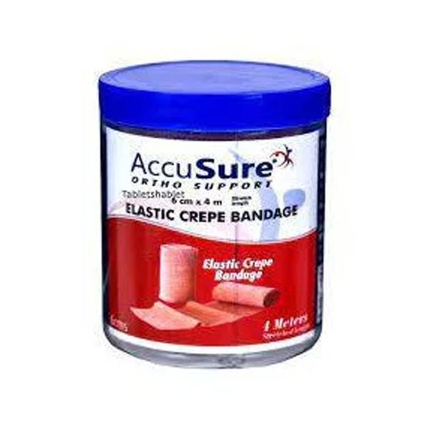 Accusure Crepe Bandage 6cm X 4m Accusure Crepe Bandage 6cm X 4m