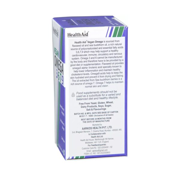 HealthAid Vegan Omega 3.6.7.9 (30 Capsules)