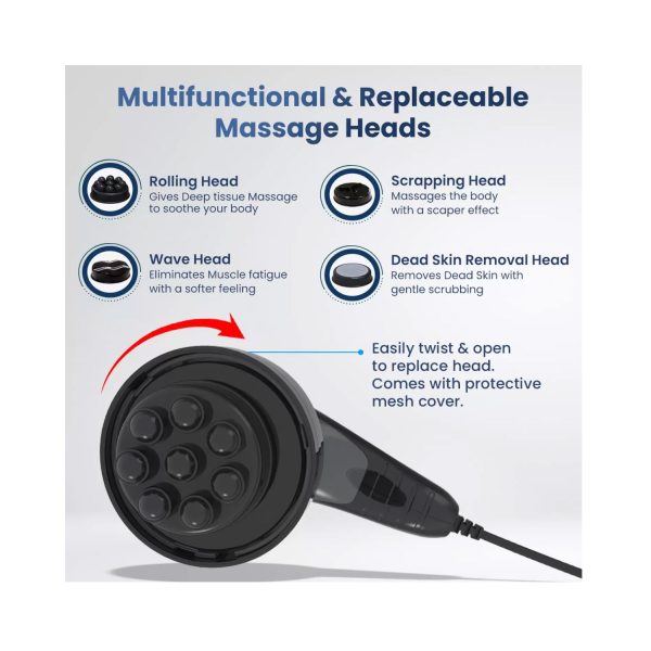 multifunctional and replaceable massage heads