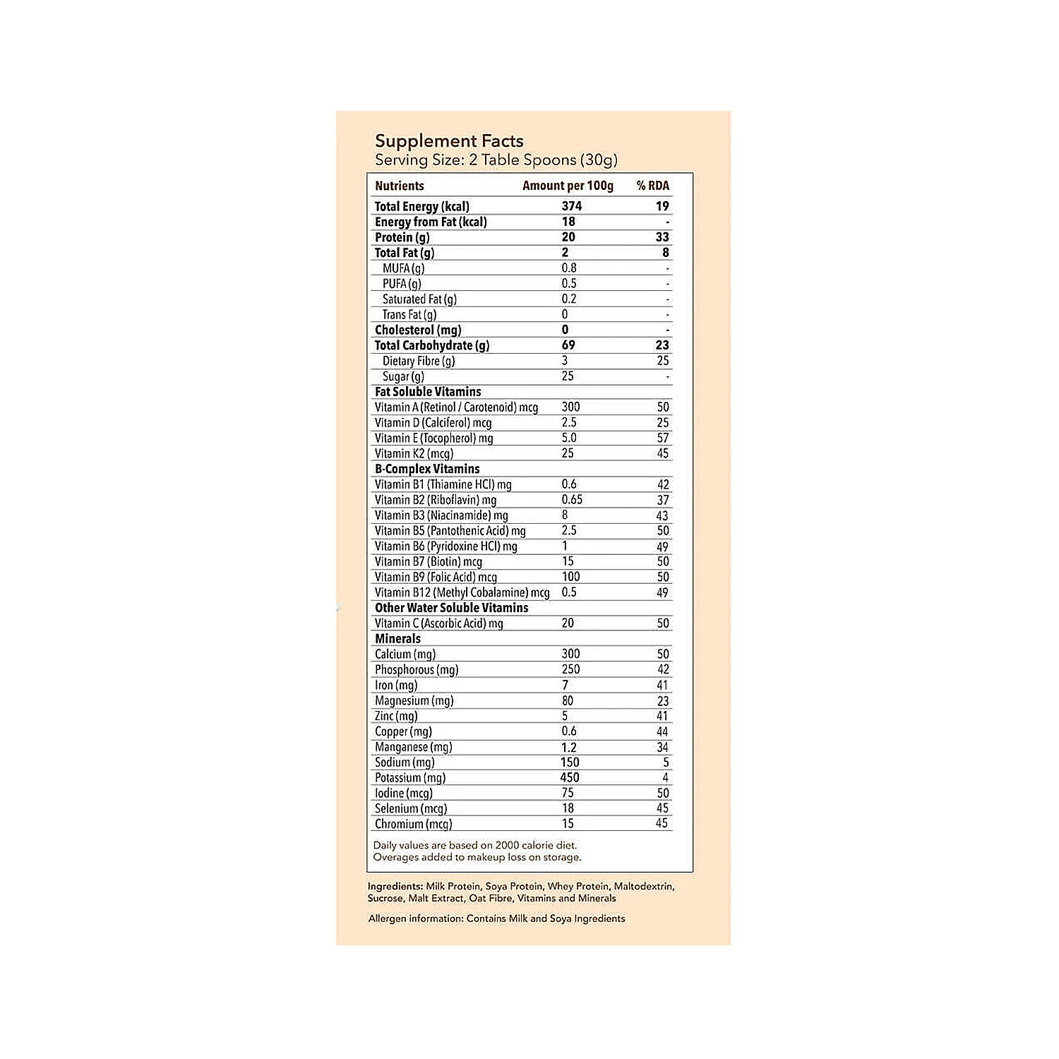 Provexia Supplement Powder vanilla