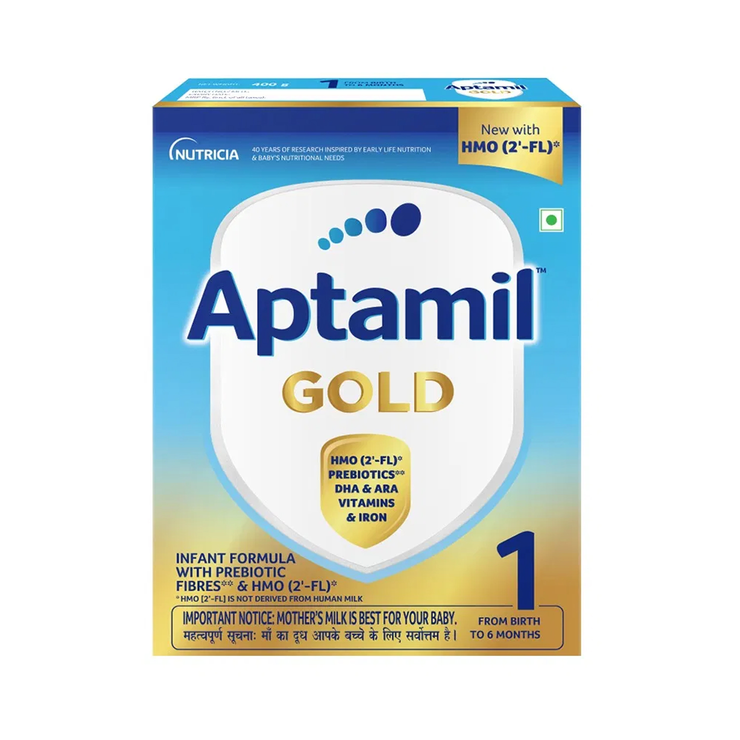 Aptamil Gold 1 Infant Formula Powder Stage 1, 400g