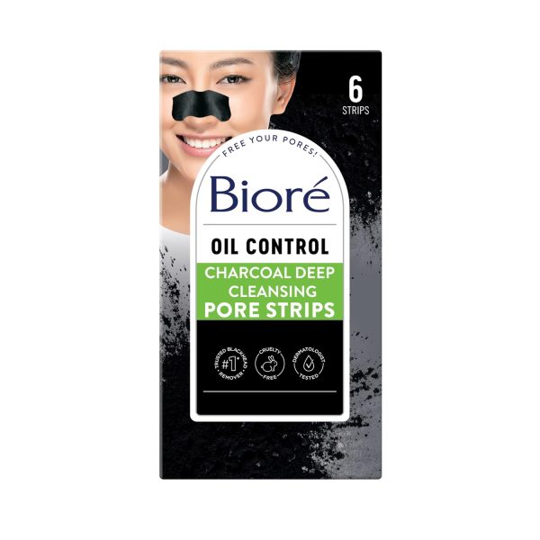 Biore Oil Control Charcoal Deep Cleansing Pore Strips (6 Nos)