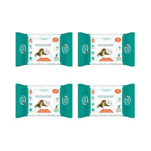 BuddsBuddy Coconut Based Skincare Baby Wet Wipes 10 Wipes (Pack of 4)