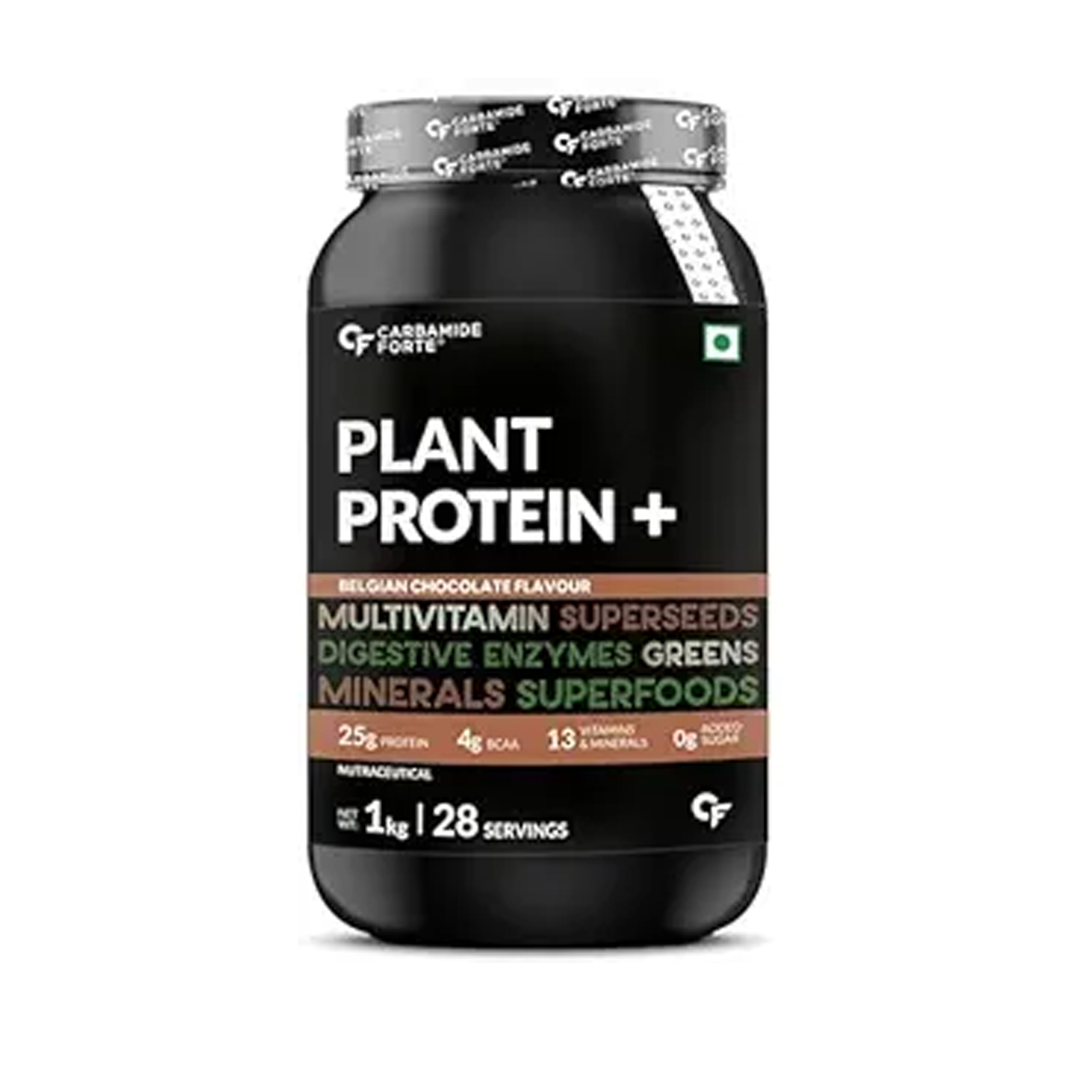 Carbamide Forte Plant Protein + Powder Belgian Chocolate Flavour (1 Kg)