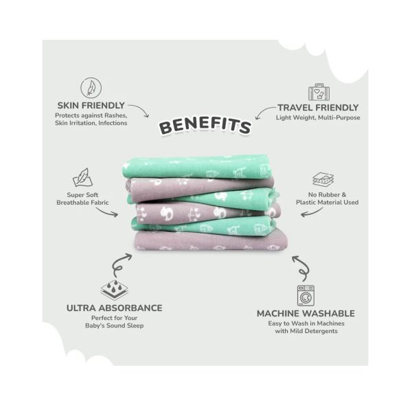 R for Rabbit Dry Nap Pee Premium Protector Sheet Grey