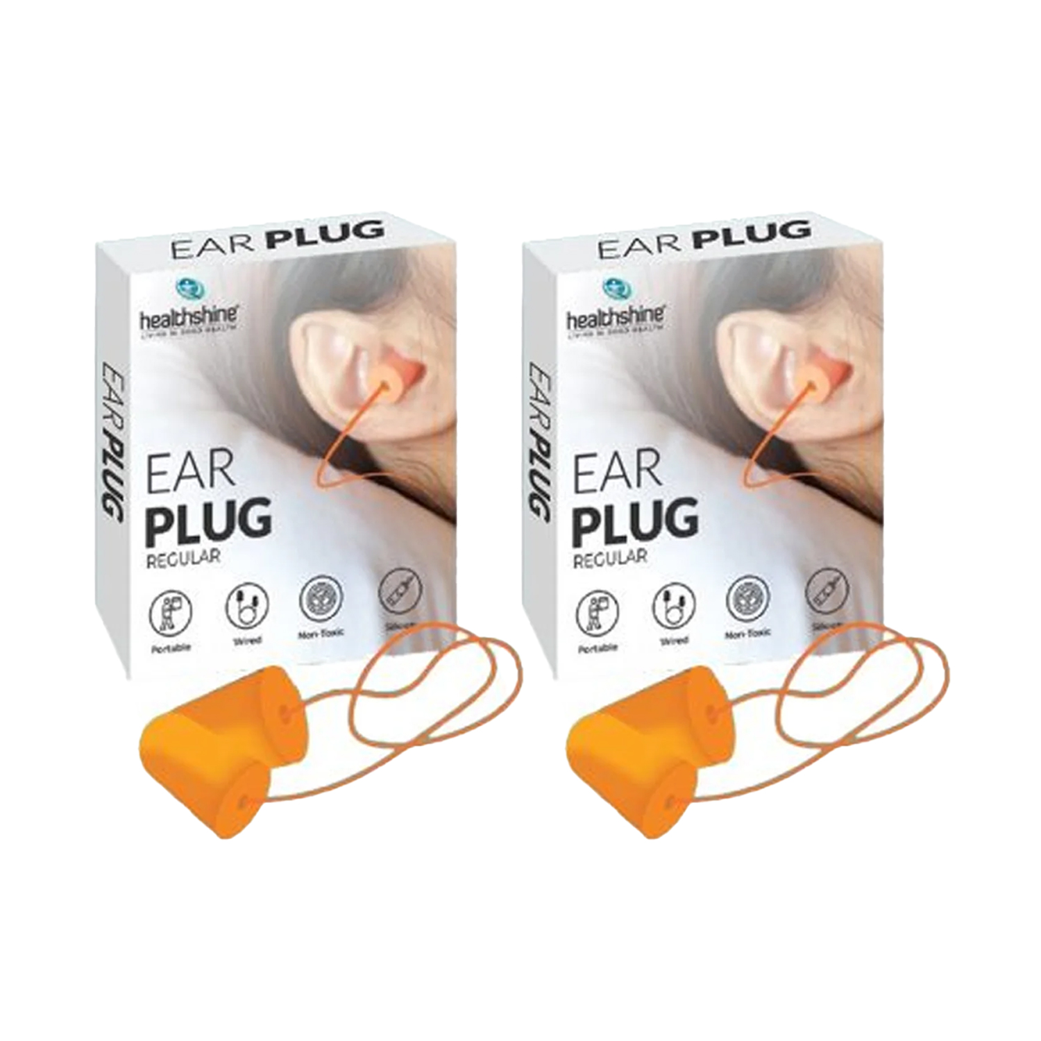 Healthshine Ear Plugs Orange (Pack of 2)