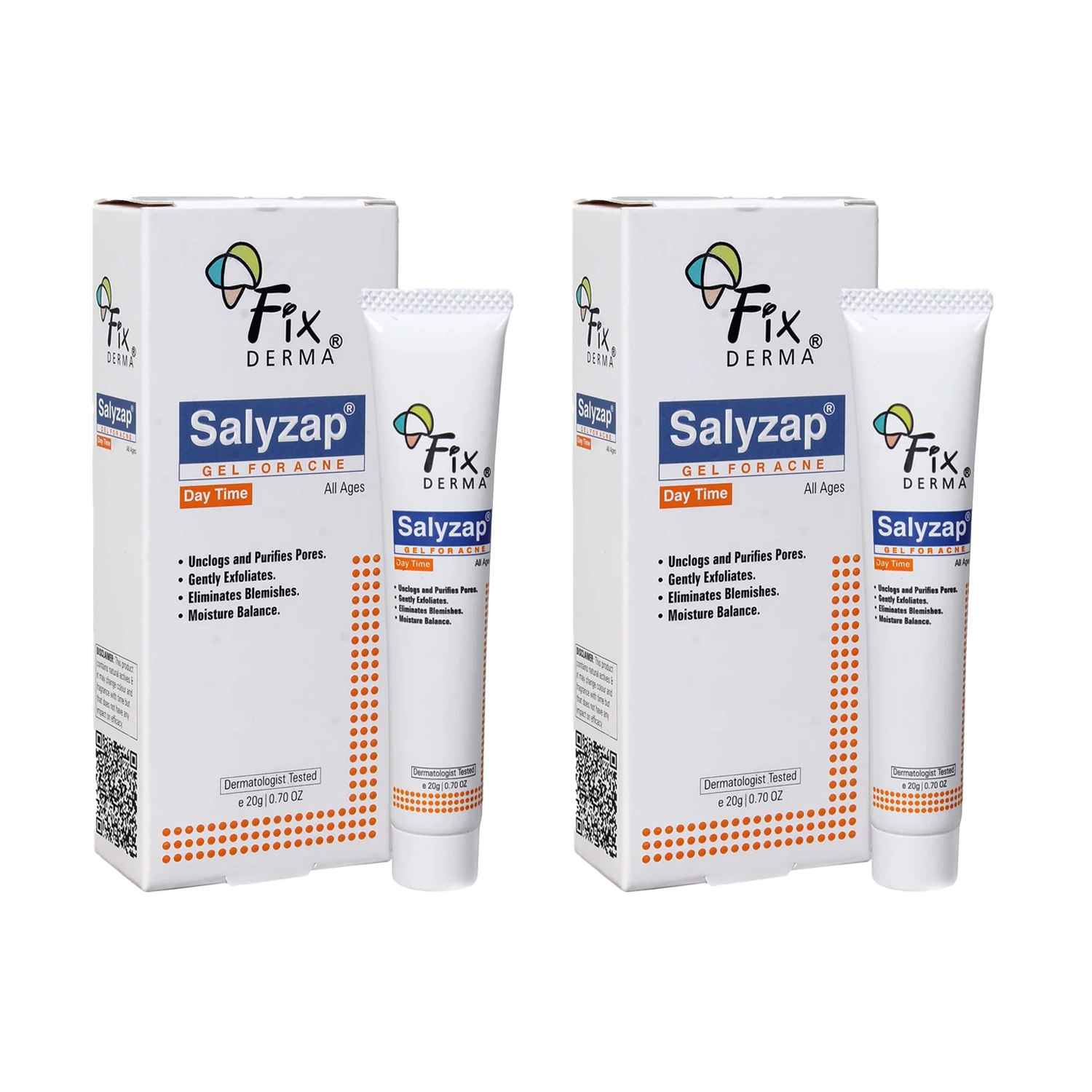 FixDERMA Salyzap Gel For Acne 20g (Pack of 2)