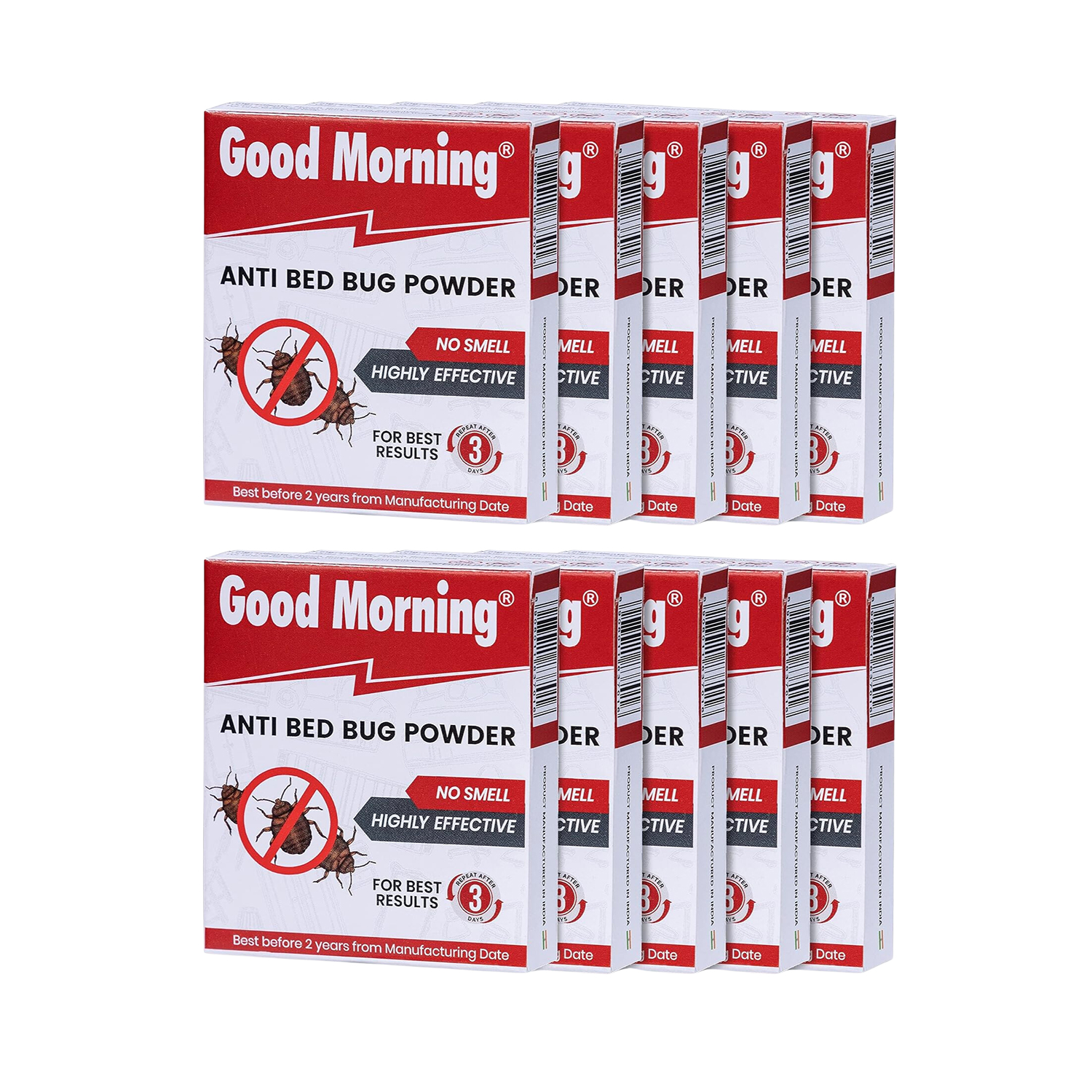 Good Morning Anti Bed Bug Repellent Powder 15gm (Pack of 10)