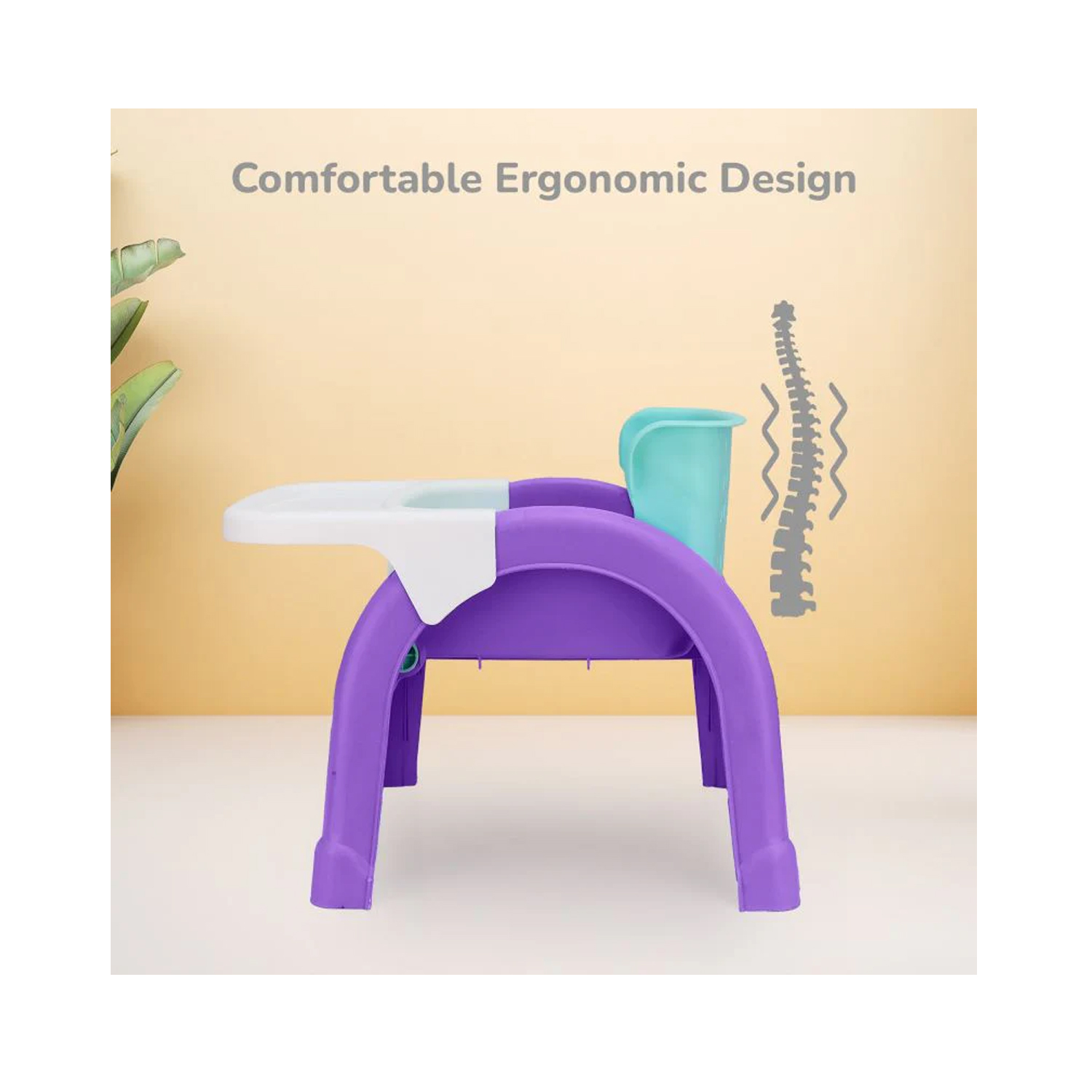 R for Rabbit Jelly Bean 3 in 1 Multi-Functional Kids Chair (Green Purple)