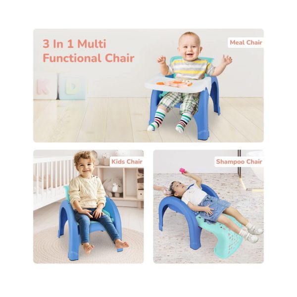 R for Rabbit Jelly Bean 3 in 1 Multi-Functional Kids Chair (Green Blue)