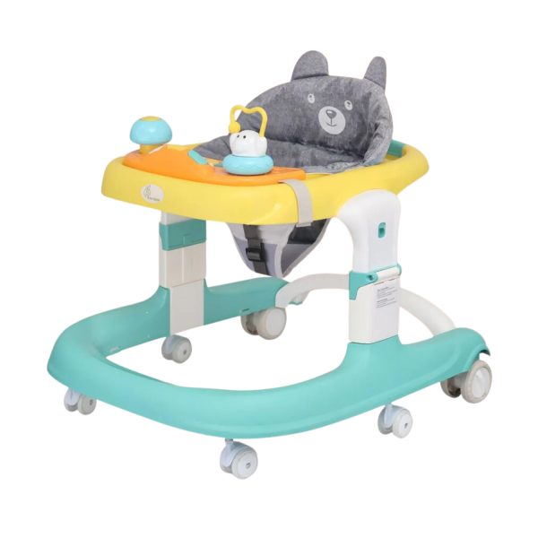 R for Rabbit Little Feet Sportz 2- in-1 Baby Walker (Green Yellow)