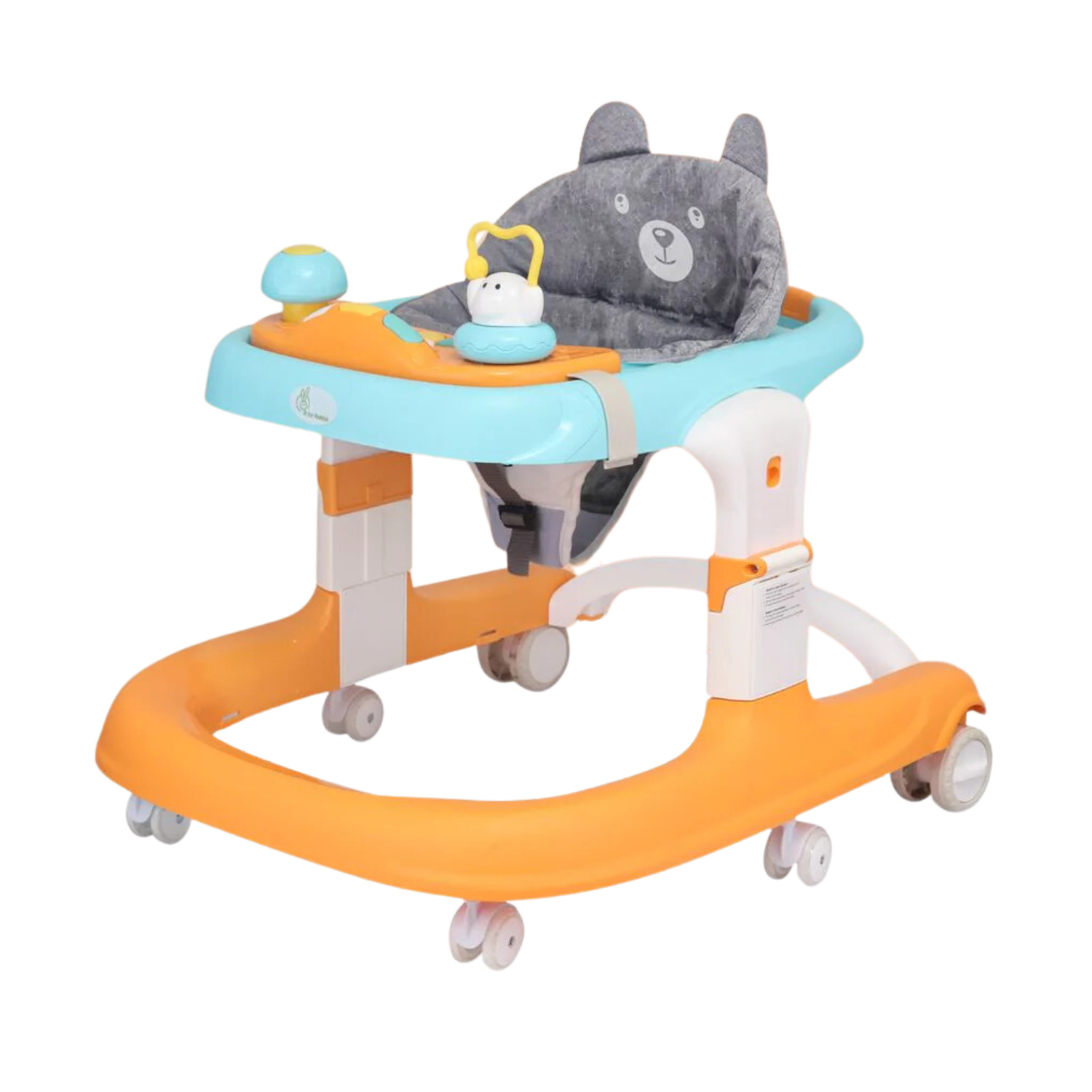 R for Rabbit Little Feet Sportz 2- in-1 Baby Walker (Orange Blue)