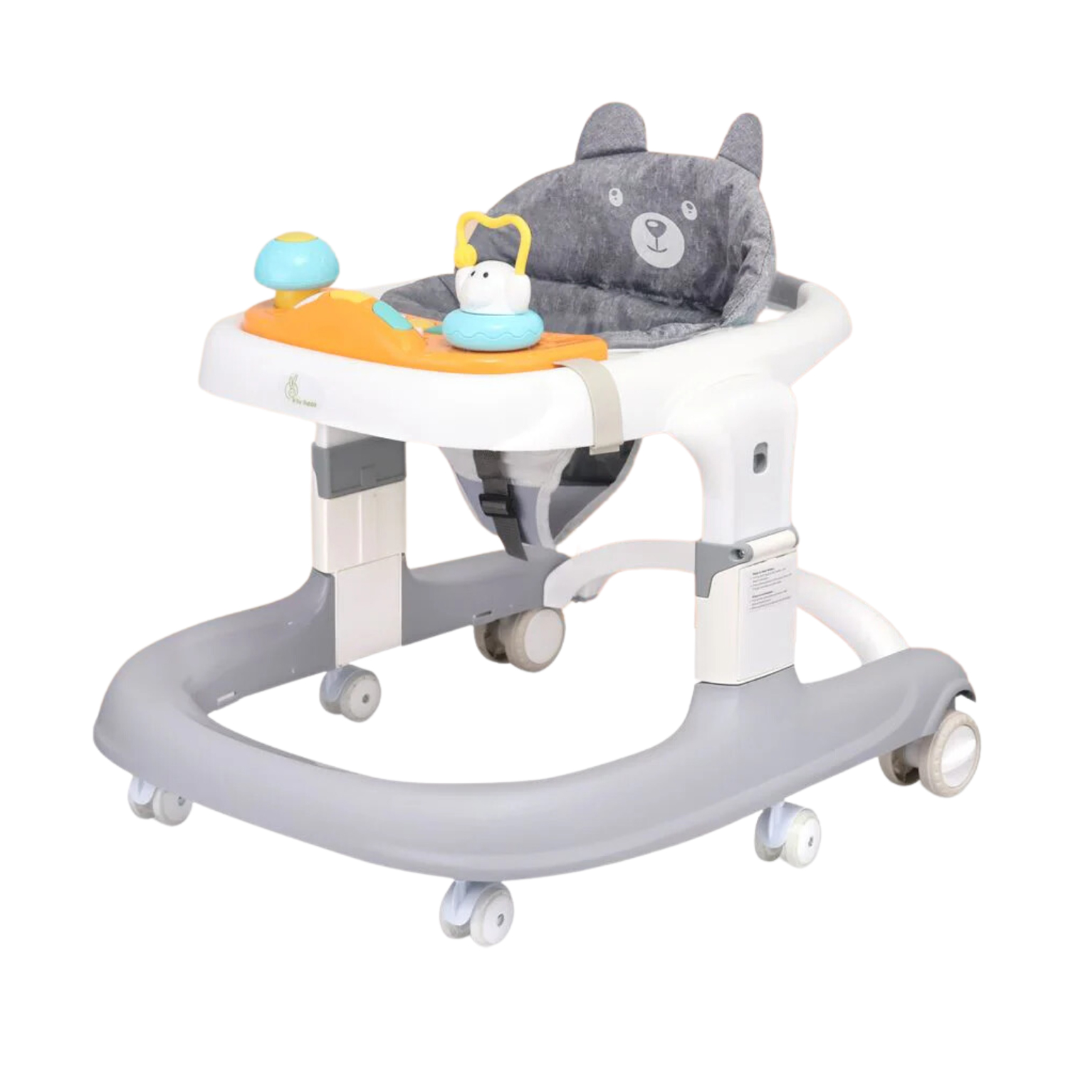 R for Rabbit Little Feet Sportz 2- in-1 Baby Walker (Grey White)