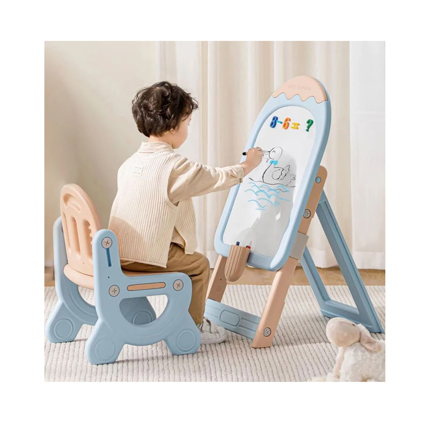R for Rabbit Little Genius Candy Activity Board and Chair (Blue)