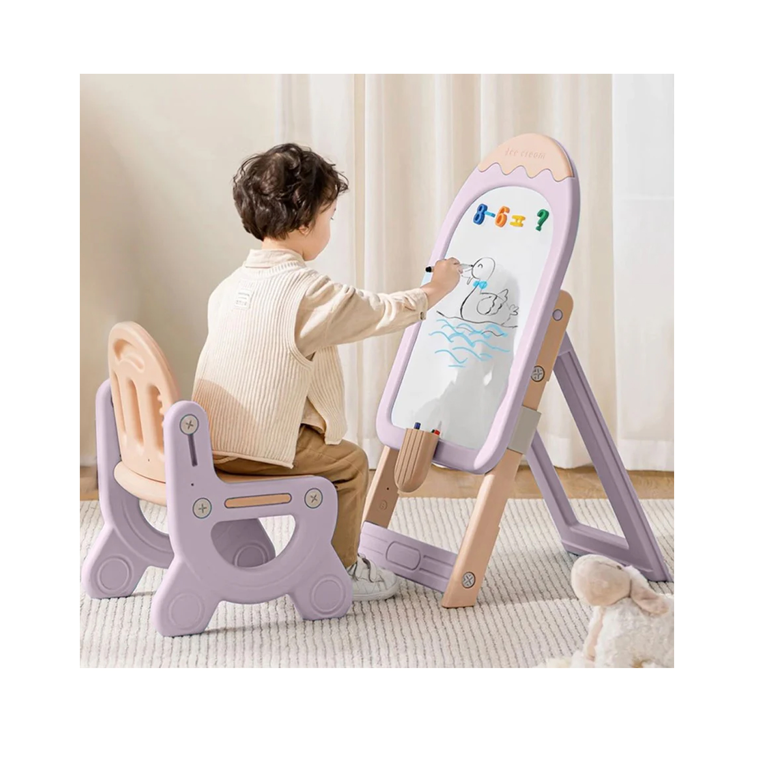 R for Rabbit Little Genius Candy Activity Board and Chair (Purple)