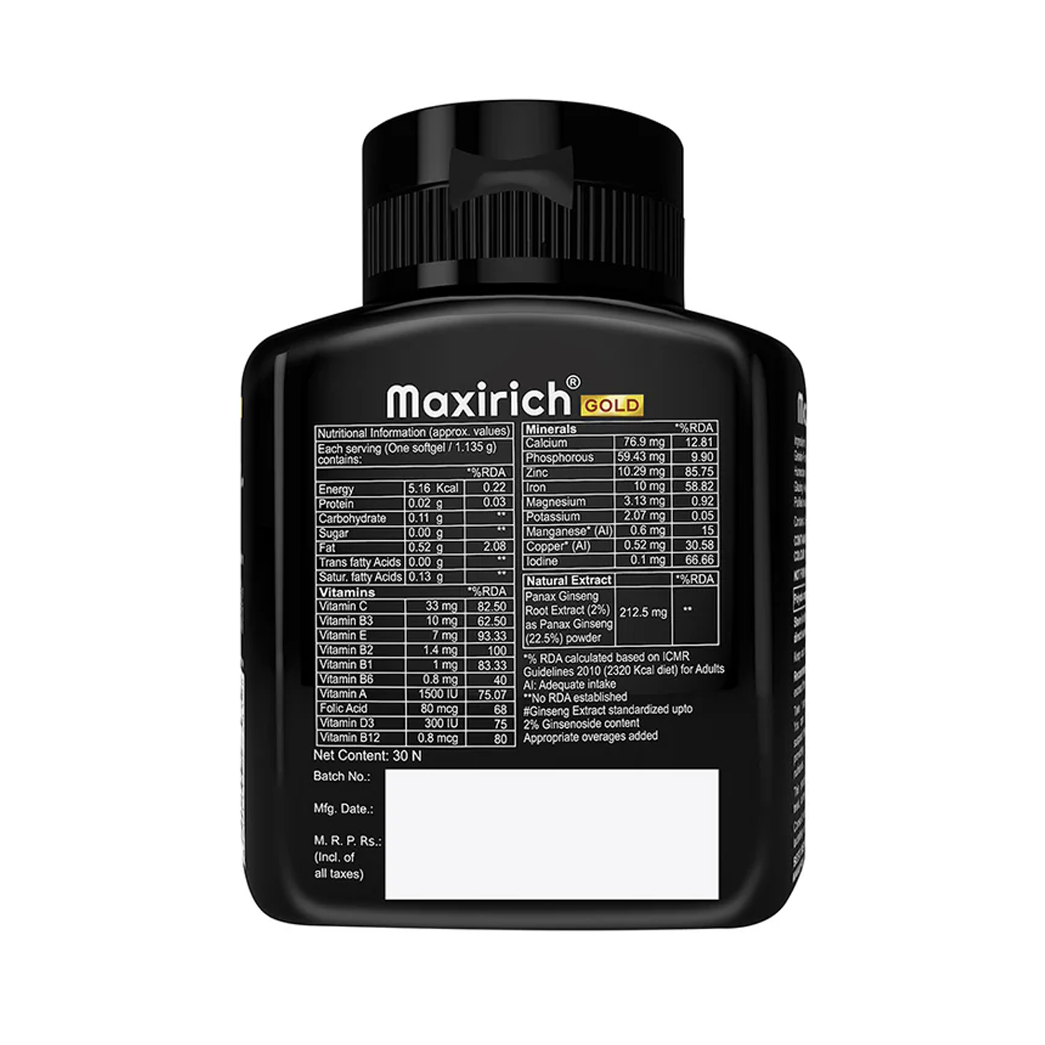 Cipla Maxirich Gold Multivitamin Tablet 30 Nos