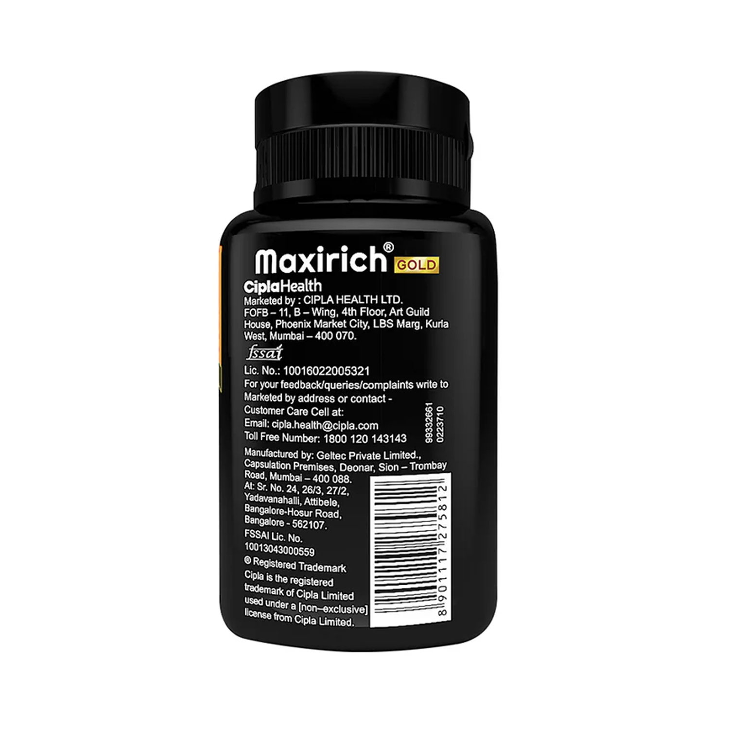 Cipla Maxirich Gold Multivitamin Tablet 30 Nos