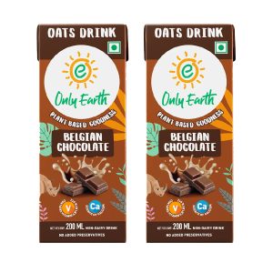 Only Earth Belgian Chocolate Oats Shake 200ml (Pack of 2)