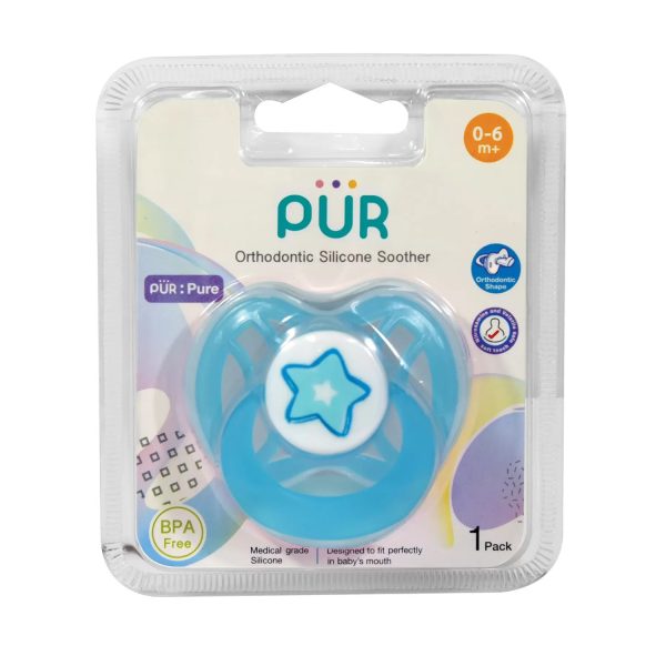 PUR Ventilated Ortho Silicone Soother 0-6 Months